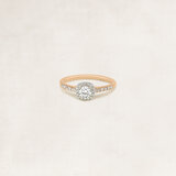 Briljant halo ring  met zijdiamanten - OR61852_