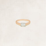 Emerald cut solitaire ring - OR5817_