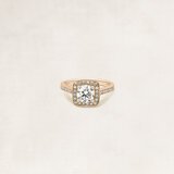 Briljant halo ring  met zijdiamanten - OR5337_