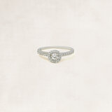 Briljant halo ring  met zijdiamanten - OR61538_