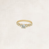 Briljant solitaire ring  met zijdiamanten - OR5031_
