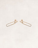 Gold earrings with diamonds - OR72427_