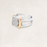 Golden ring with diamond - OR74329_
