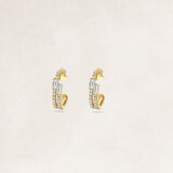 Gouden oorbellen met diamant - OR73277_