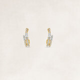 Gold earrings with diamonds - OR73277_