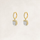 Gold earrings with diamonds - OR73374_