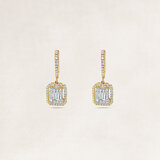 Gouden oorbellen met diamant - OR73374_