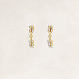 Gouden oorbellen met diamant - OR73851_