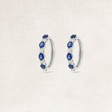 Creole earring with sapphire and diamond - OR75962_
