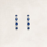Creole earring with sapphire and diamond - OR75962_