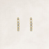 Boucle d'oreille créole diamants - OR76187_