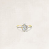 Golden ring with diamond - OR72260_