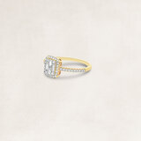 Golden ring with diamond - OR73488_