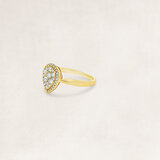 Golden ring with diamond - OR60937_