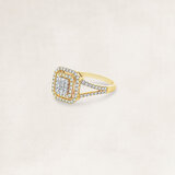 Golden ring with diamond - OR61767_