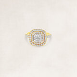 Golden ring with diamond - OR69880_