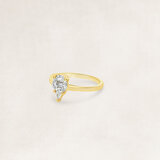 Golden ring with diamond - OR70389_