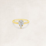 Golden ring with diamond - OR70389_