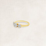 Golden ring with diamond - OR73517_