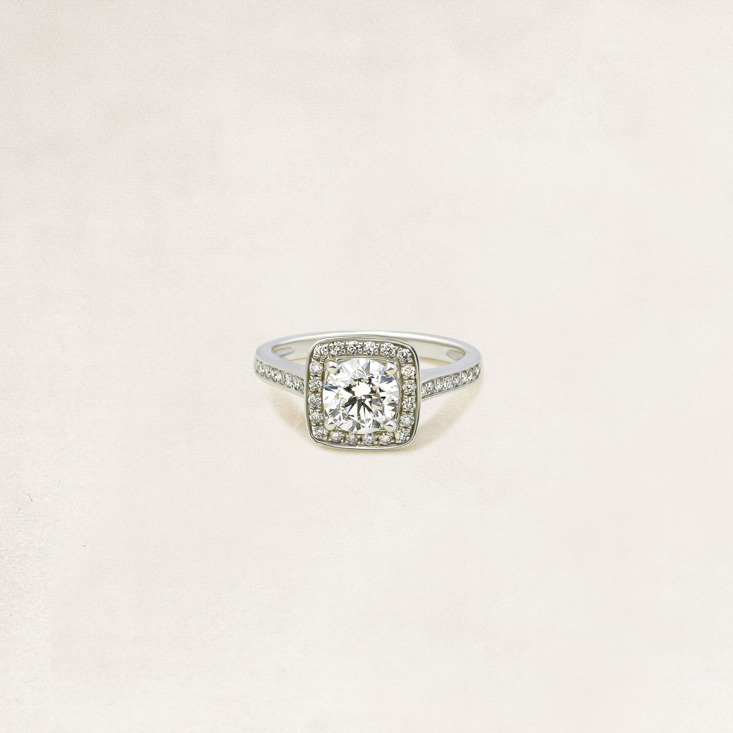dok plus eindeloos Verlovingsring - Halo met briljant geslepen diamant - Orsini Diamonds