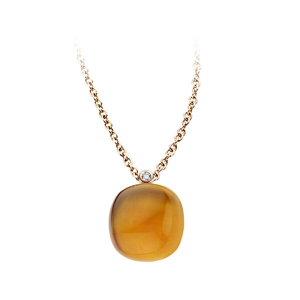 Mini Sweety with Madeira citrine and mother of pearl