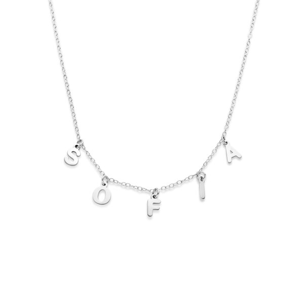 Name Necklace Letters (Silver)