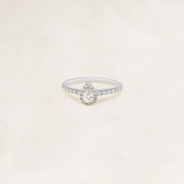 Peer halo ring met zijdiamanten - OR5030