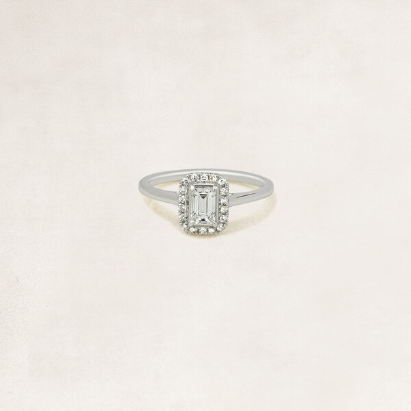 Emerald cut halo ring - OR61815