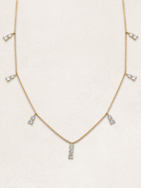 Gold Necklace with diamond - OR62669