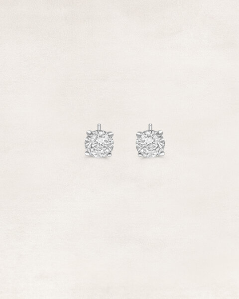 Brilliant cut solitaire earrings - OR5750