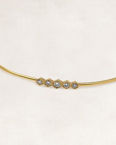 Gouden bangle armband met diamant - OR61240