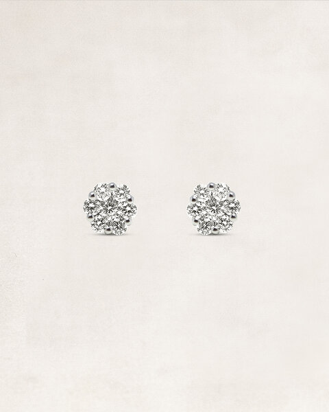 Gouden oorbellen met diamant - OR69750