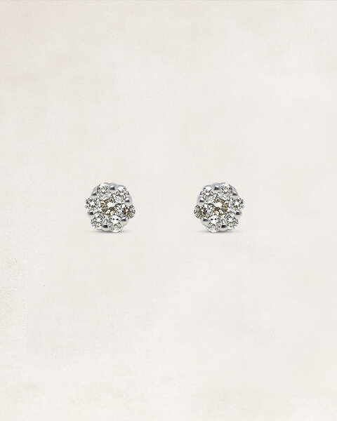 Gouden oorbellen met diamant - OR69753