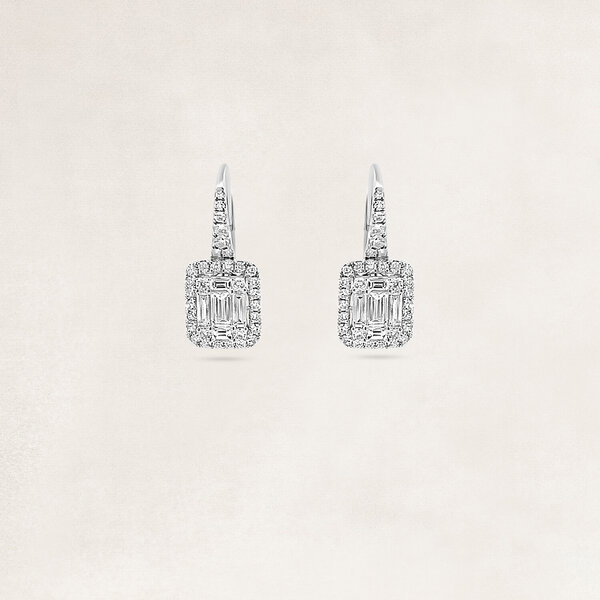 Gold earrings with diamonds - OR72727