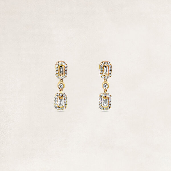 Gold earrings with diamonds - OR73851