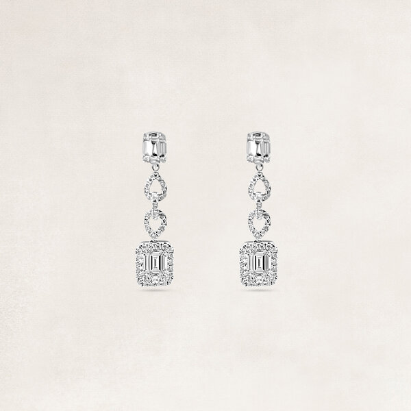 Gold earrings with diamonds - OR73859