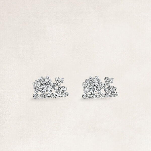 Gold earrings with diamonds - OR75010