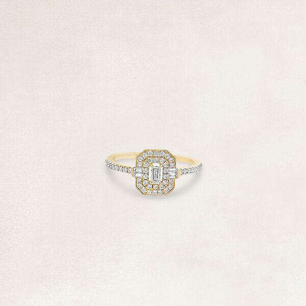 Golden ring with diamond - OR75662