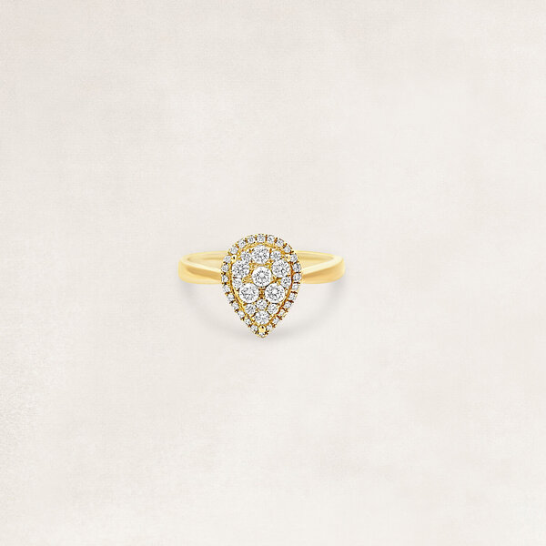 Golden ring with diamond - OR60937