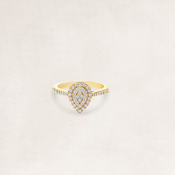 Golden ring with diamond - OR70629