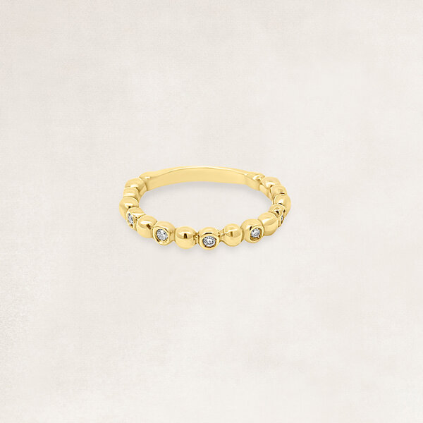 Golden ring with diamond - OR70941