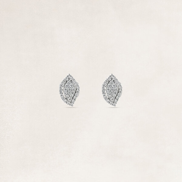 Gold earrings with diamonds - OR62547