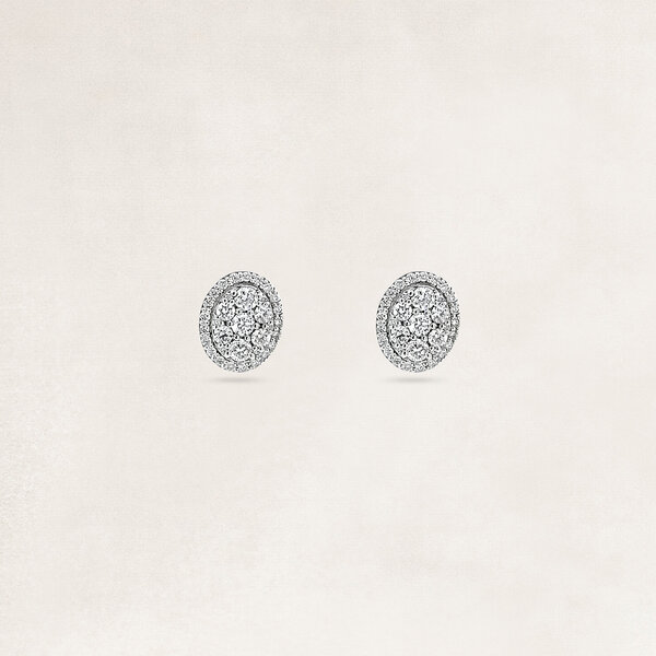 Gold earrings with diamonds - OR70620