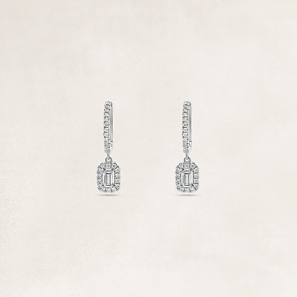 Gold earrings with diamonds - OR72286