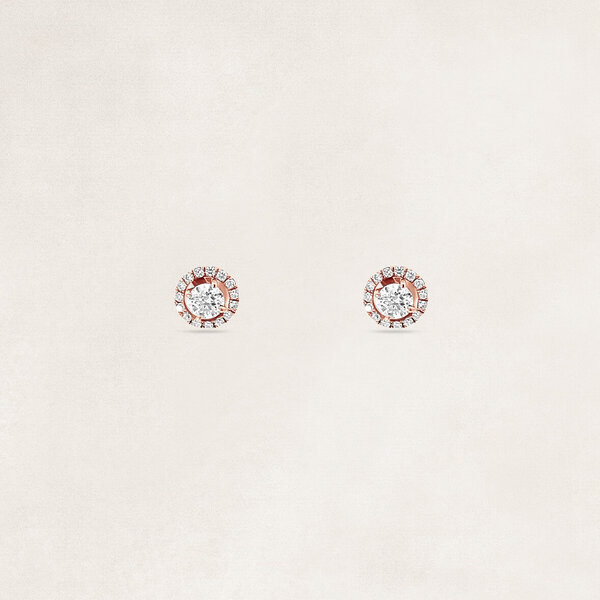 Gold earrings with diamonds - OR25117
