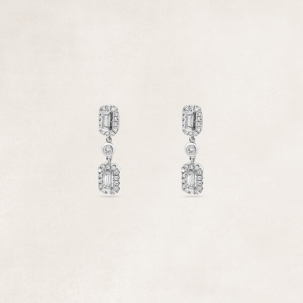 Gold earrings with diamonds - OR62352
