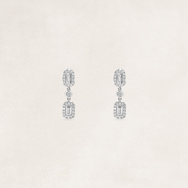 Gold earrings with diamonds - OR62352