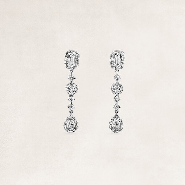 Gold earrings with diamonds - OR69828
