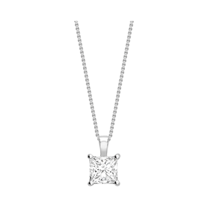 Pendentif solitaire taille princess
