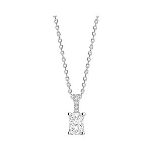 Pendentif solitaire taille radiant